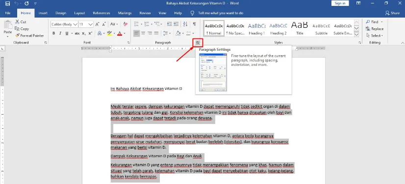 Pahami langkah-langkah Mudah Membuat Paragraf Di Word