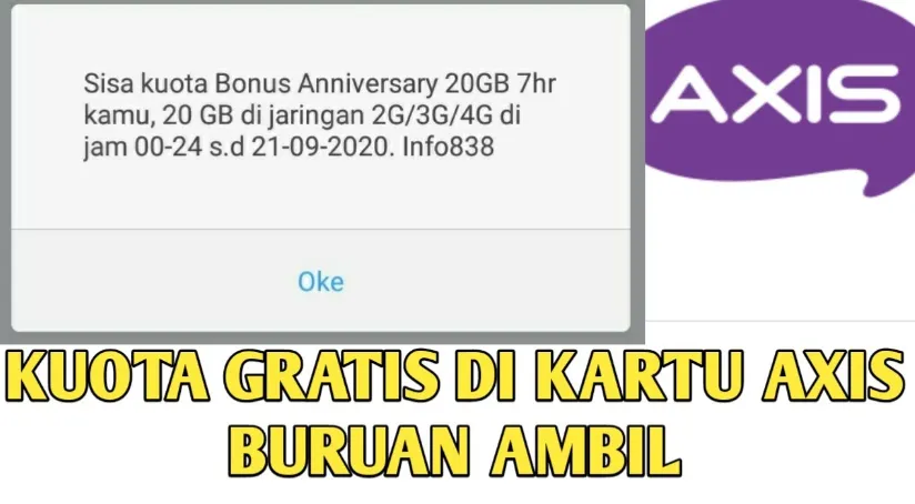 Mendapatkan Kuota Gratis Axis 20gb dengan Mudah dan Cepat